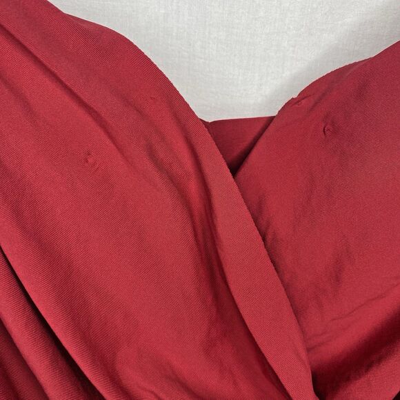 Jantzen Classics Swimsuit Ruched One Piece Adjustable Straps Slimming Sz 14 Red - Picture 6 of 10